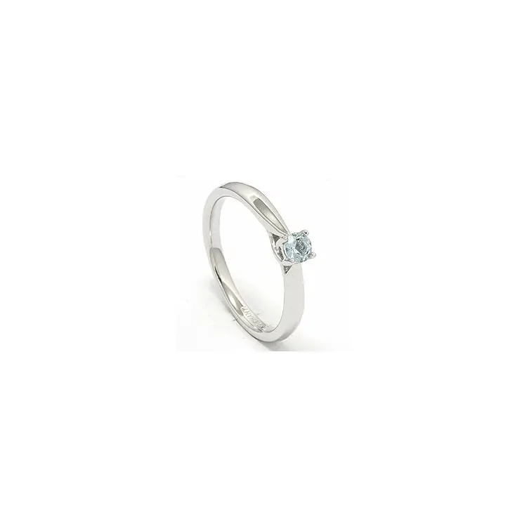 akvamarin ring i 14 karat vitguld 0,25 ct