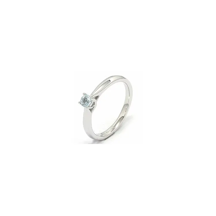 akvamarin ring i 14 karat vitguld 0,25 ct