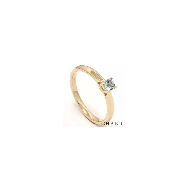 topas ring i 14  karat guld 0,25 ct