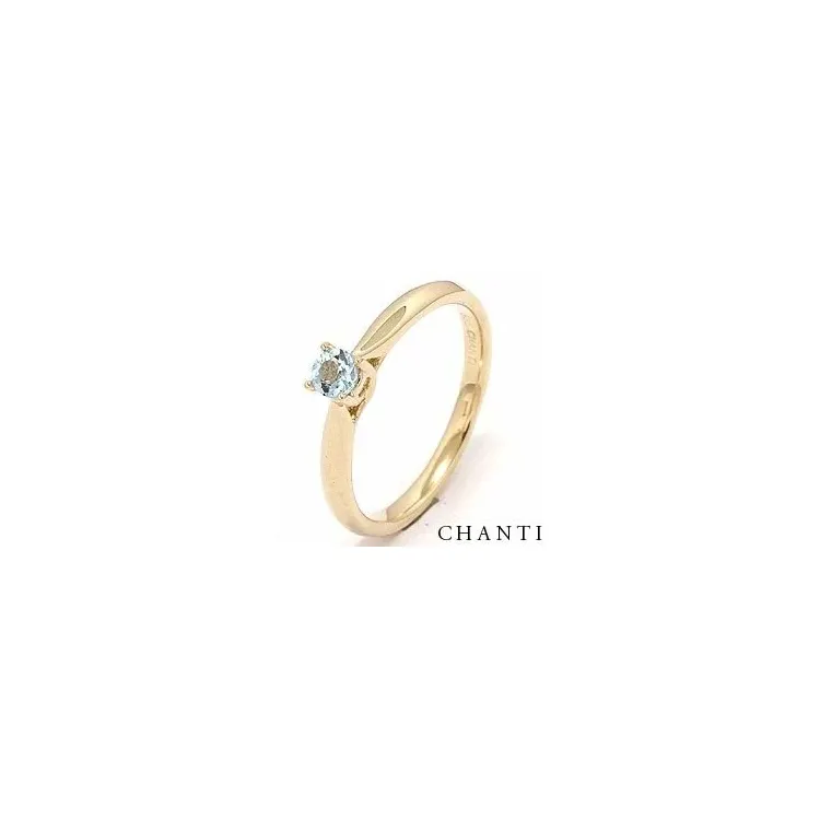 topas ring i 14  karat guld 0,25 ct