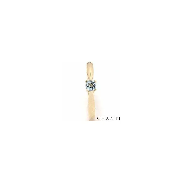 topas ring i 14  karat guld 0,25 ct