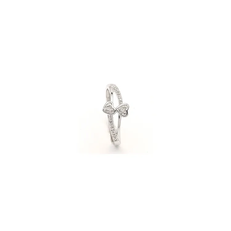 hjärta ring i 8 karat vitguld