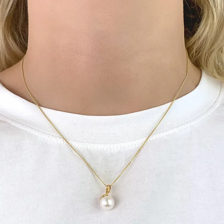 pärla hängen i 9 karat guld - Gold Collection