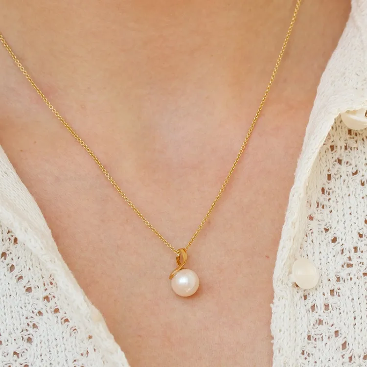 pärla hängen i 9 karat guld - Gold Collection