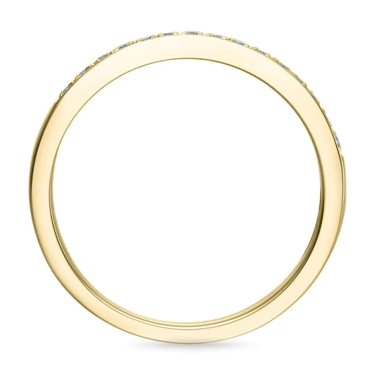 diamant alliancring i 14  karat guld 0,09 ct
