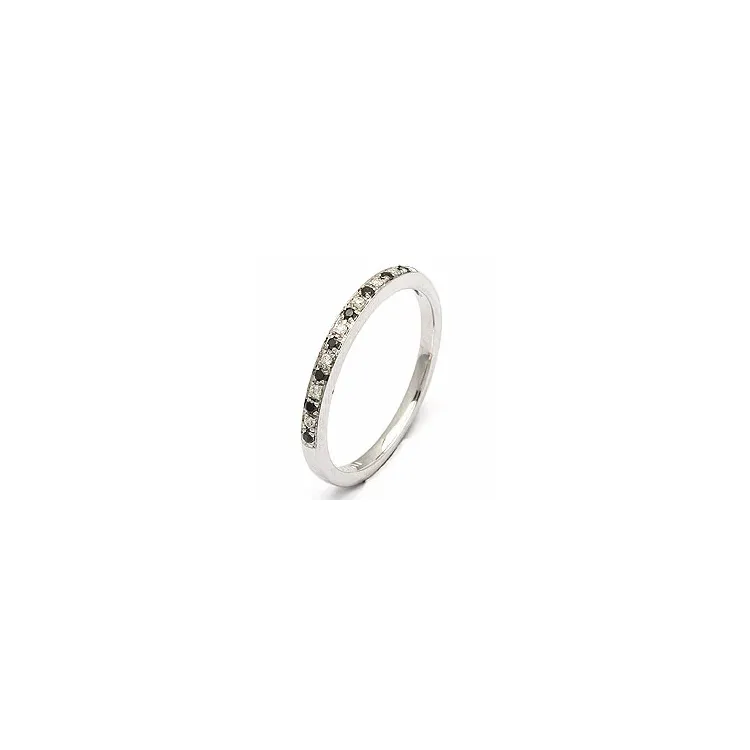sort diamant alliancring i 14  karat vitguld 0,04 ct 0,05 ct