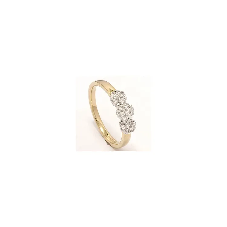 diamantring i 14 karat guld- och vitguld 0,36 ct