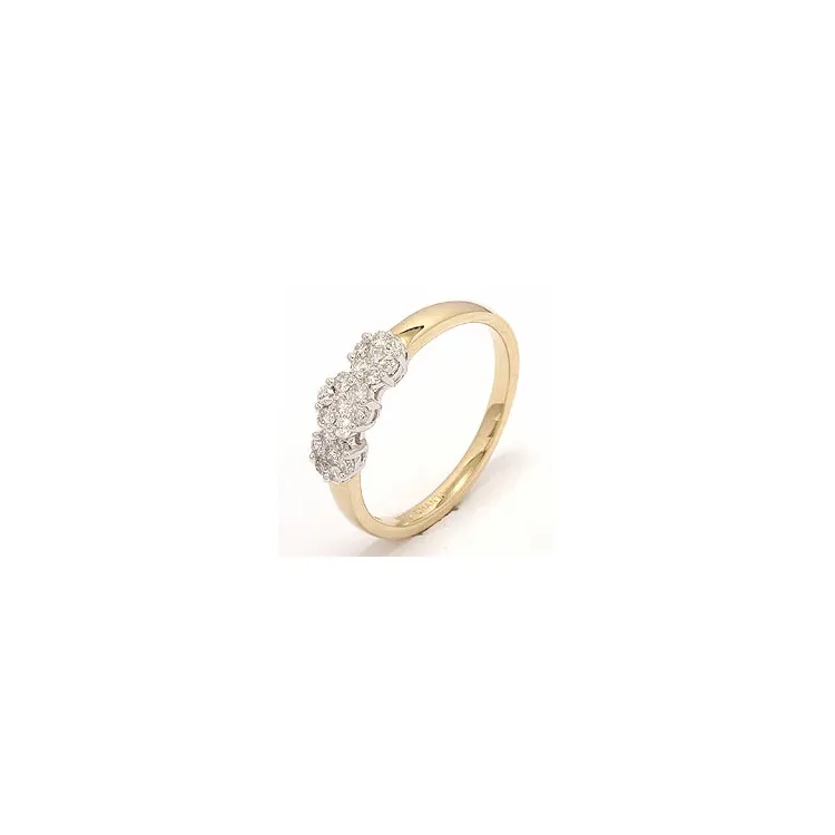 diamantring i 14 karat guld- och vitguld 0,36 ct