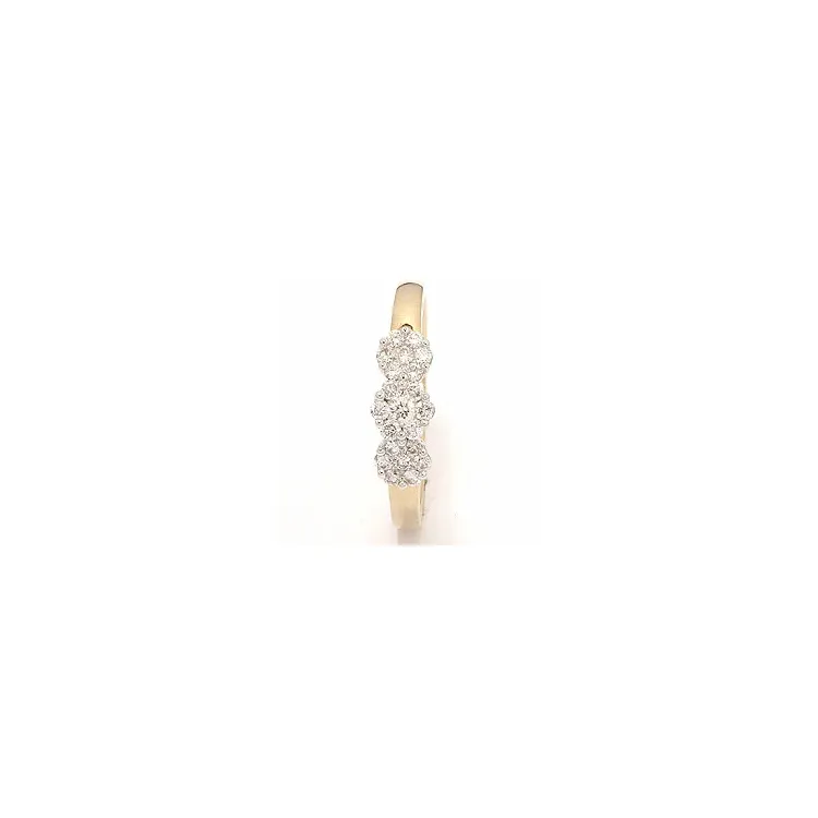 diamantring i 14 karat guld- och vitguld 0,36 ct