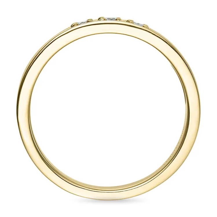 alliancring i 14  karat guld 3 x 0,05 ct