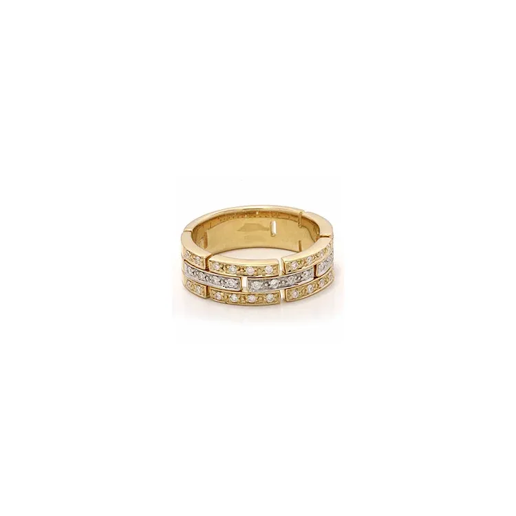 diamant guld ring i 14 karat guld- och vitguld 0,29 ct