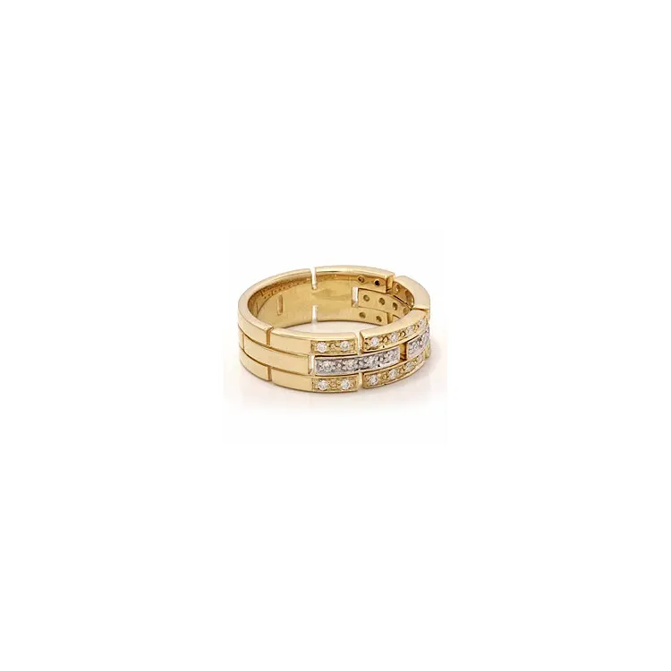 diamant guld ring i 14 karat guld- och vitguld 0,29 ct