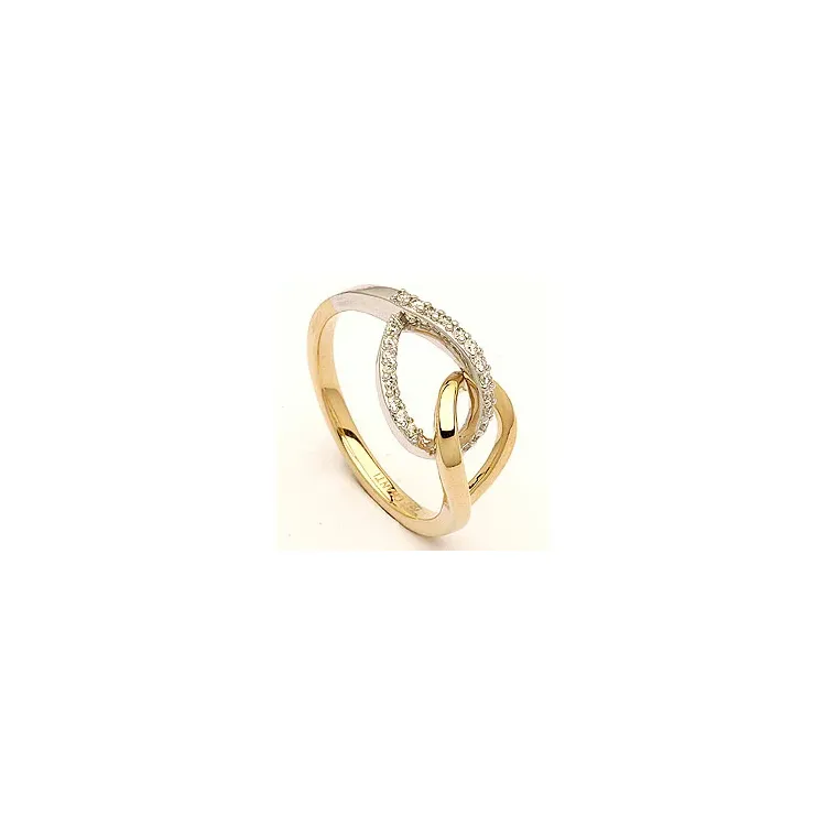 beställningsvare - diamant ring i 14 karat guld- och vitguld 0,13 ct