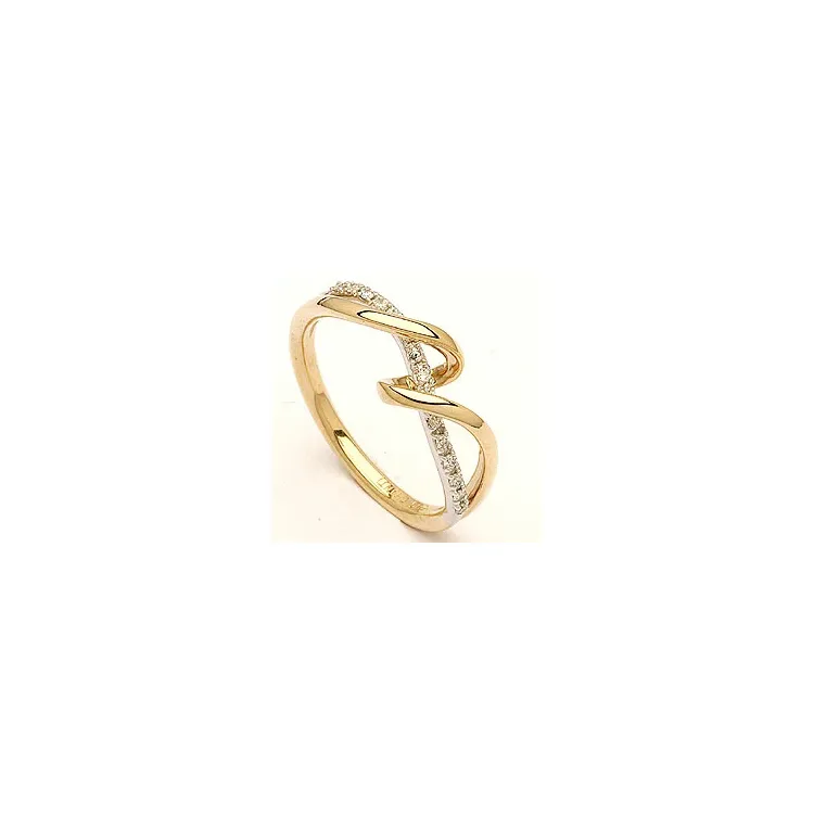 beställningsvare - diamant ring i 14 karat guld- och vitguld 0,09 ct