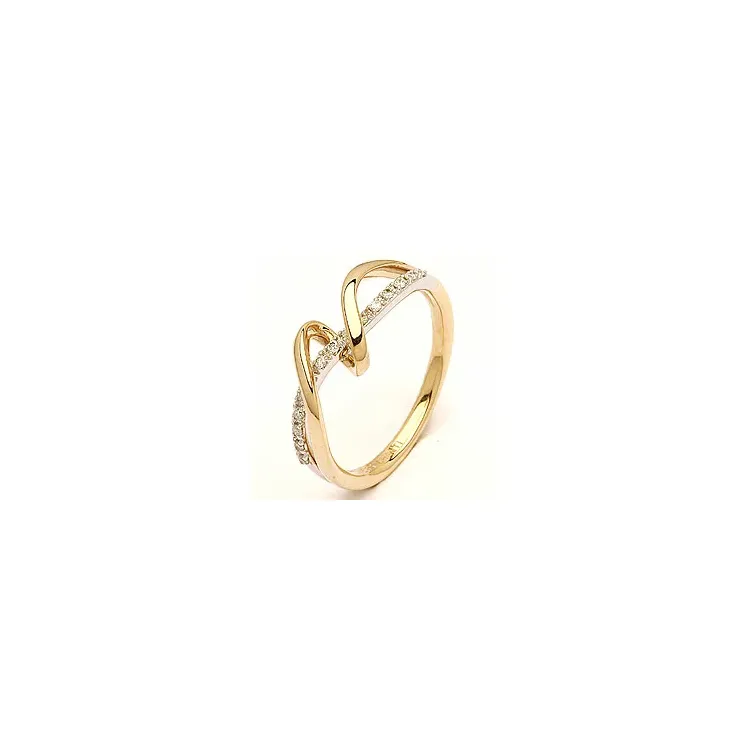 beställningsvare - diamant ring i 14 karat guld- och vitguld 0,09 ct