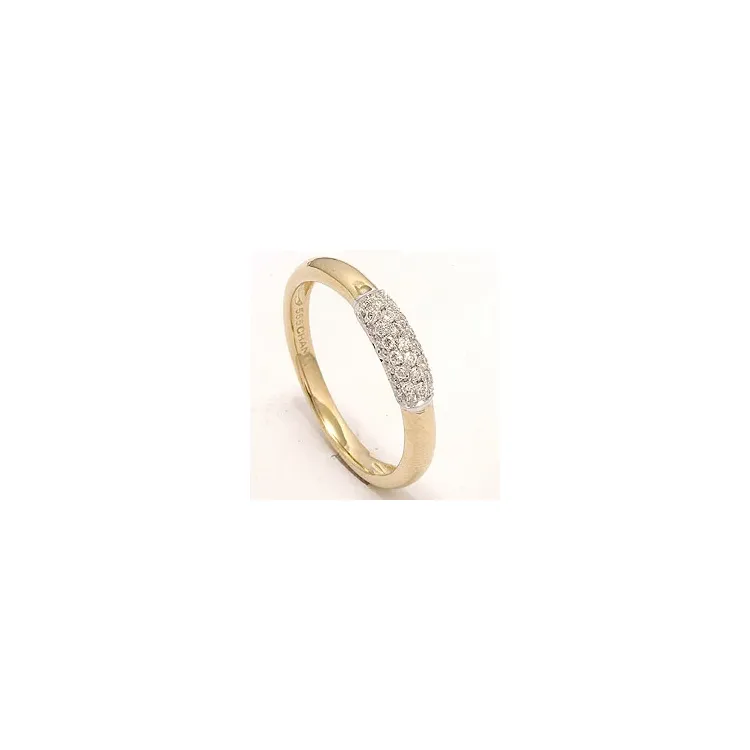 diamant ring i 14 karat guld- och vitguld 0,19 ct