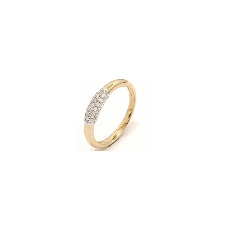 diamant ring i 14 karat guld- och vitguld 0,19 ct