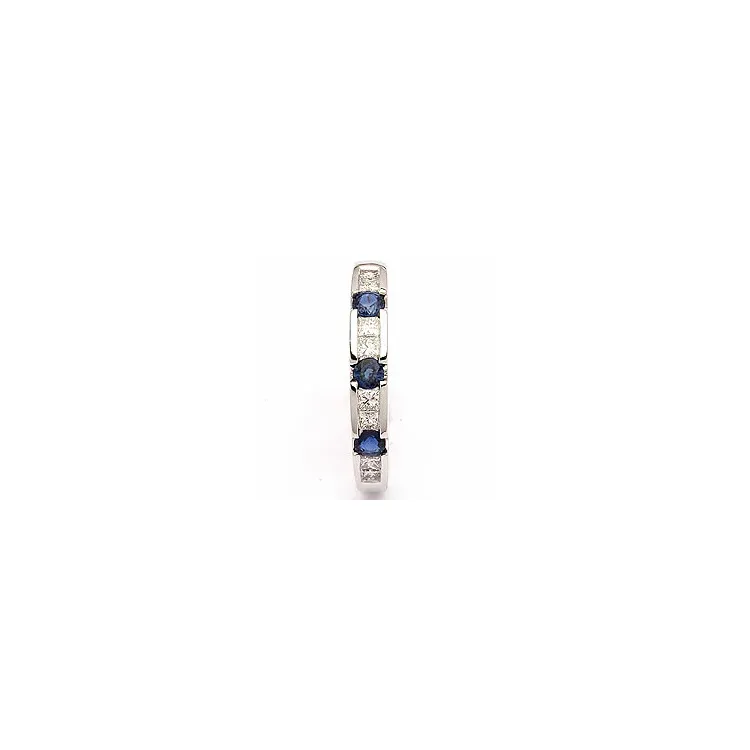 safir diamantring i 14  karat vitguld 0,27 ct 0,41 ct
