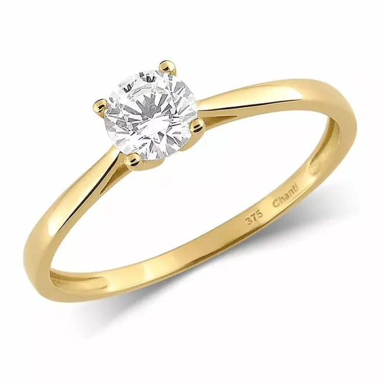 solitärring i 9 karat guld - Gold Collection