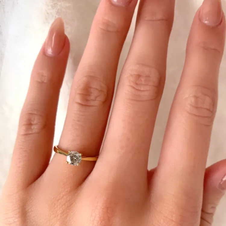 solitärring i 9 karat guld - Gold Collection