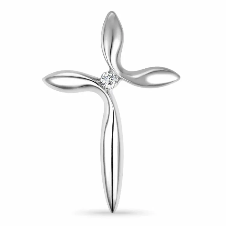 Hängen i 14 carat vitguld 0,03 ct