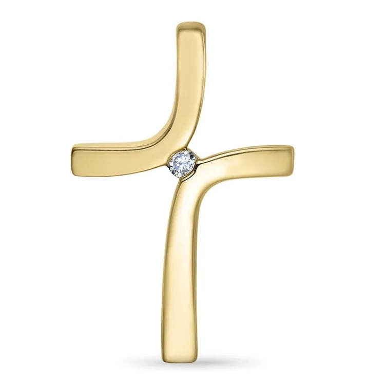 diamant hängen i 14  carat guld 0,03 ct