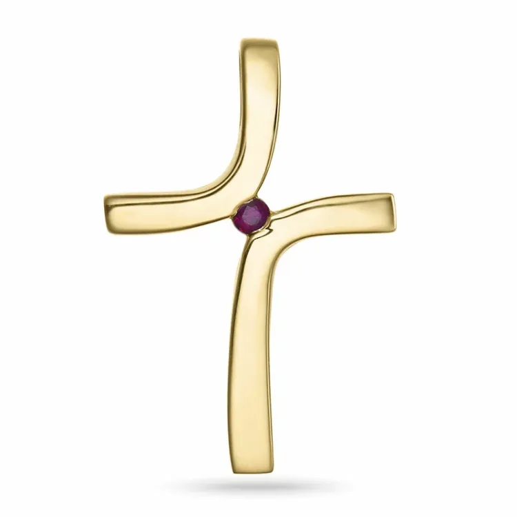 rubin hängen i 14 carat guld 0,04 ct
