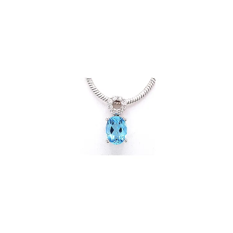 topas diamantberlocker i 14  carat vitguld 0,10 ct 1,70 ct