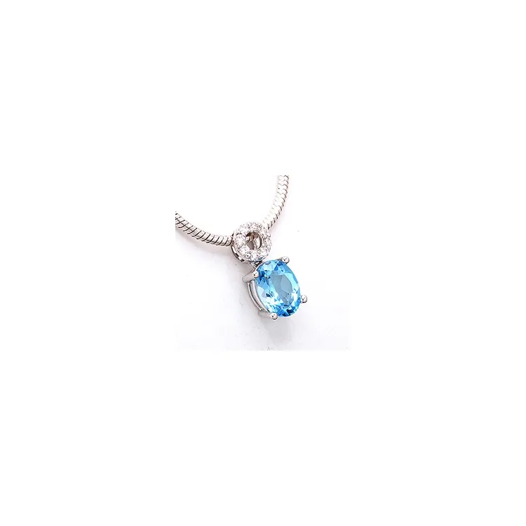 topas diamantberlocker i 14  carat vitguld 0,10 ct 1,70 ct