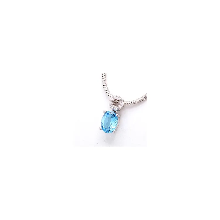 topas diamantberlocker i 14  carat vitguld 0,10 ct 1,70 ct