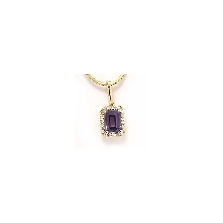 ametist hängen i 14  carat guld 0,11 ct 1,00 ct