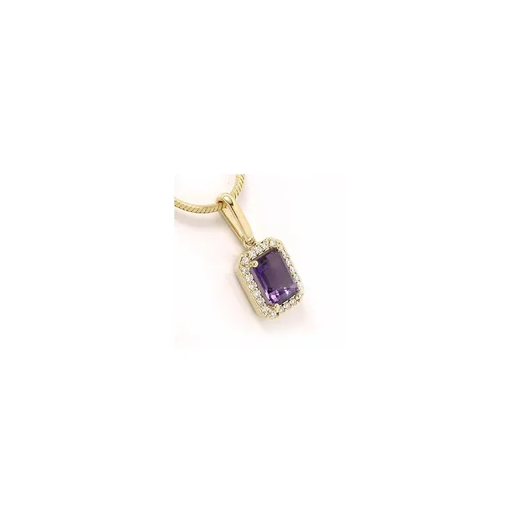 ametist hängen i 14  carat guld 0,11 ct 1,00 ct