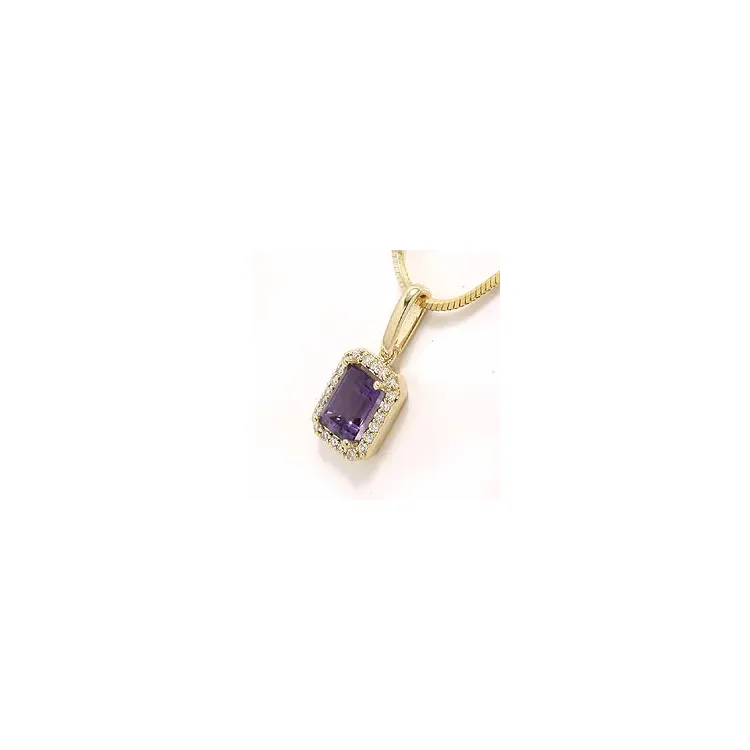 ametist hängen i 14  carat guld 0,11 ct 1,00 ct