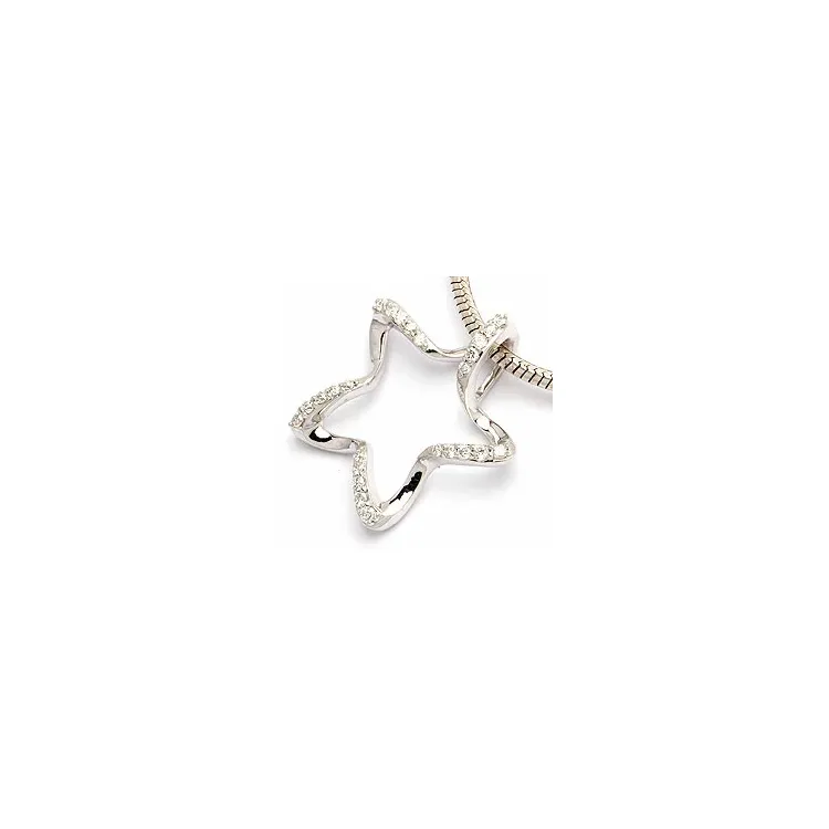 diamantberlocker i 14  carat vitguld 0,14 ct