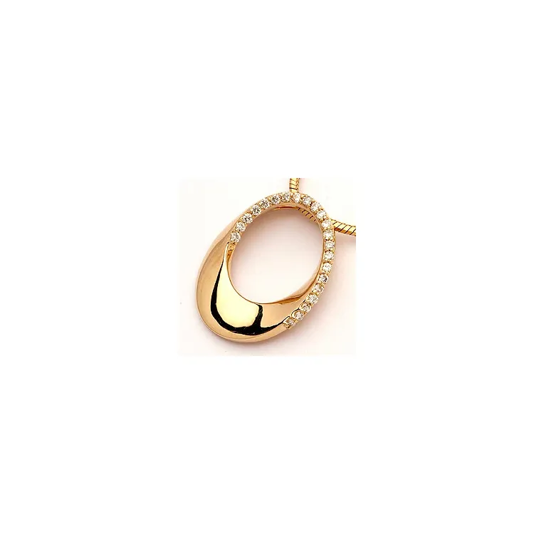 diamantberlocker i 14  carat guld 0,15 ct