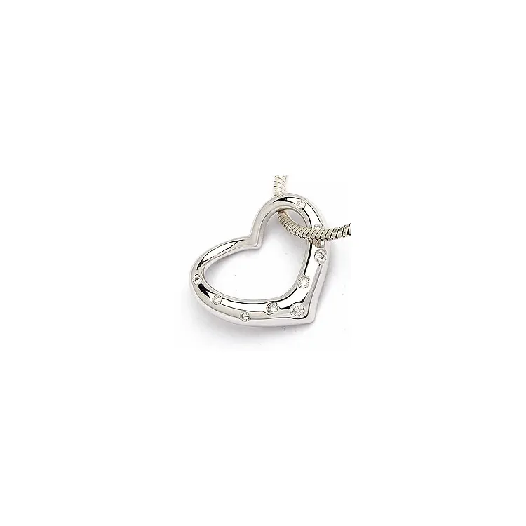 hjärta hängen i 14 carat vitguld 0,12 ct