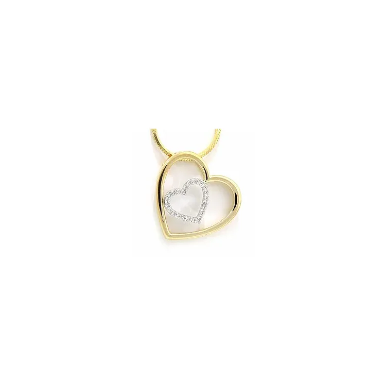 diamantberlocker i 14  carat guld- och vitguld 0,12 ct
