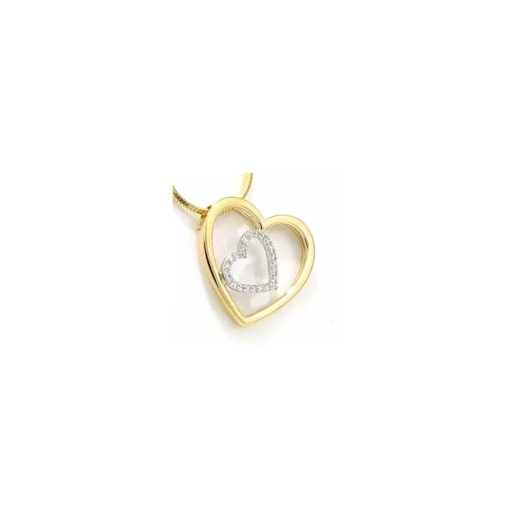 diamantberlocker i 14  carat guld- och vitguld 0,12 ct