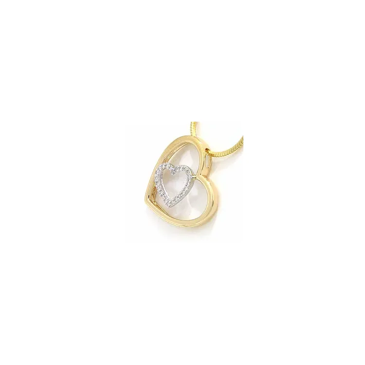diamantberlocker i 14  carat guld- och vitguld 0,12 ct
