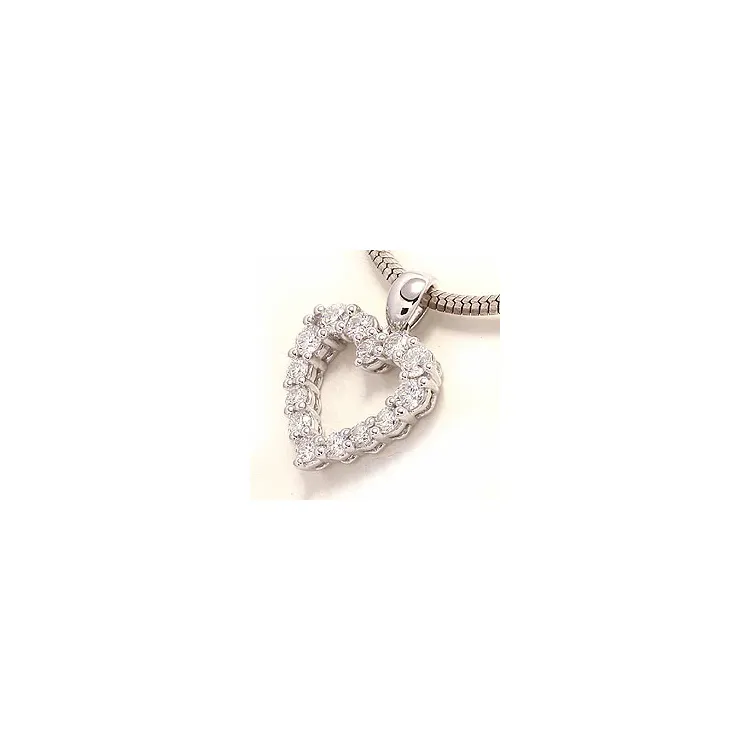 hjärta diamantberlocker i 14 carat vitguld 0,54 ct
