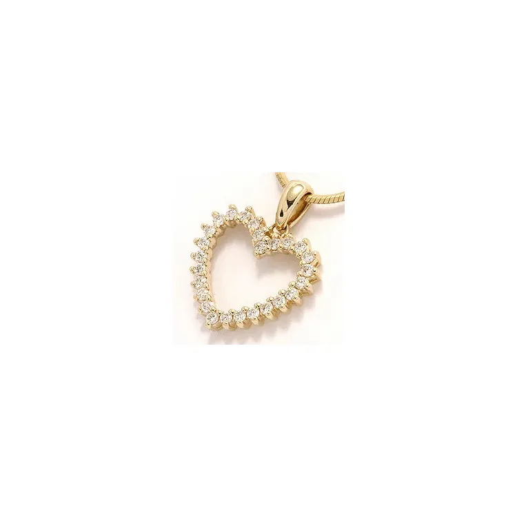hjärta hängen i 14 carat guld 0,46 ct