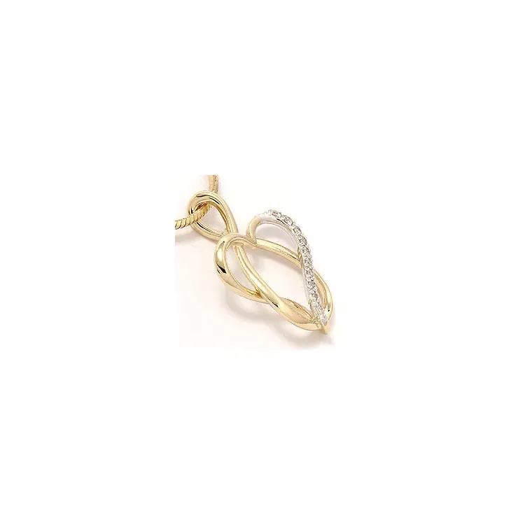 Hjärta diamantberlocker i 14  carat guld- och vitguld 0,06 ct