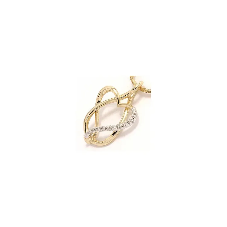 Hjärta diamantberlocker i 14  carat guld- och vitguld 0,06 ct