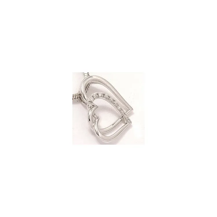 hjärta diamant hängen i 14 carat vitguld 0,08 ct