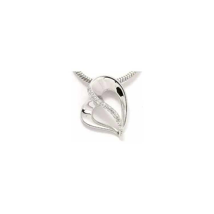 diamant hängen i 14  carat vitguld 0,09 ct