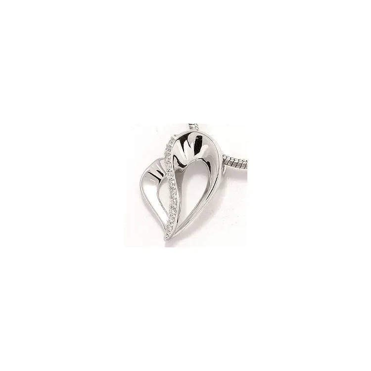 diamant hängen i 14  carat vitguld 0,09 ct