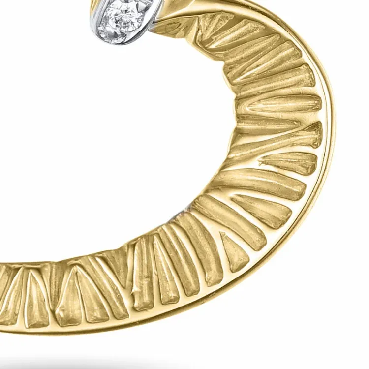 hjärta hängen i 14 carat guld- och vitguld 0,10 ct