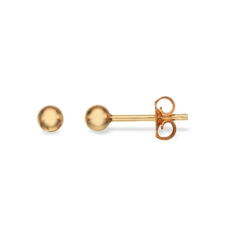 3 mm Scrouples örhängen i 8 karat guld