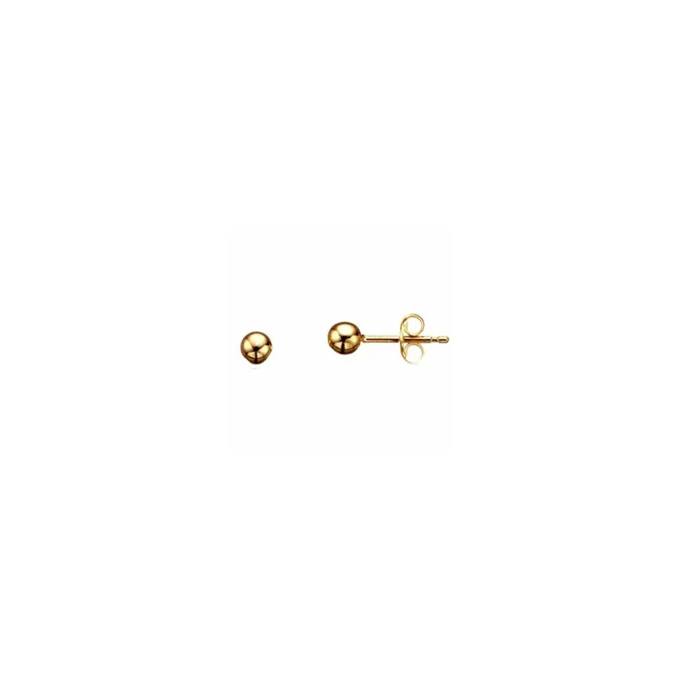 4 mm Scrouples kula örhängen i förgyllt silver