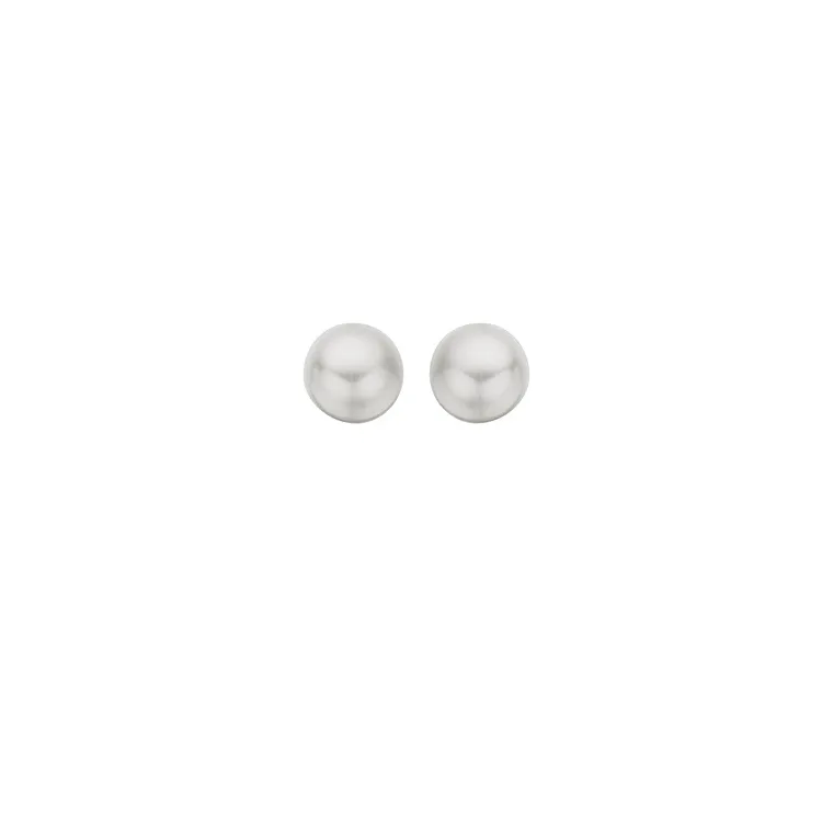 8 mm Scrouples runda pärla örhängen i silver